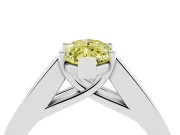 Marquise Channel-Set Engagement Ring Setting for a Fancy Yellow Lab-Grown Diamond | Sterling Silver