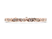 Round Lab-Grown Diamond X-Link Tennis Bracelet | Paired Stones in Pointed Ovals | Rose Gold