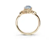 Marquise Bypass Solitaire Engagement Ring Setting for a Fancy Blue Lab-Grown Diamond | Yellow Gold