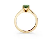 Oval Solitaire Engagement Ring Setting for a Fancy Green Lab-Grown Diamond | Yellow Gold