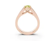 Marquise Channel-Set Engagement Ring Setting for a Fancy Yellow Lab-Grown Diamond | Rose Gold