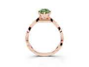 Marquise Twisted Infinity Engagement Ring Setting for a Fancy Green Lab-Grown Diamond | Rose Gold