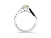 Pear-Shaped Engagement Ring Setting for a Fancy Yellow Lab-Grown Diamond | Sterling Silver - Design NV-24597