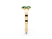 Pear-Shaped Solitaire Engagement Ring Setting for a Fancy Green Lab-Grown Diamond | Yellow Gold