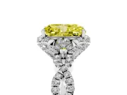 Radiant Cut Halo Engagement Ring Setting for a Fancy Yellow Lab-Grown Diamond | Sterling Silver - Design NV-24725