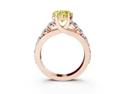 Heart-Shaped Engagement Ring Setting for a Fancy Yellow Lab-Grown Diamond | Rose Gold - Design NV-24645