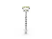 Radiant Cut Pavé Engagement Ring Setting for a Fancy Yellow Lab-Grown Diamond | Sterling Silver - Design NV-24928