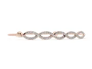 Marquise Diamond Pavé Infinity Chain Bracelet Set in Rose gold with Bezel Prong Setting