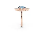Pear-Shaped Engagement Ring Setting for a Fancy Blue Lab-Grown Diamond | Rose Gold - Design NV-24790