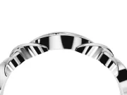 Round Lab-Grown Diamond Graduated Twisted Pavé Wedding Band | Marquise Motifs | Platinum