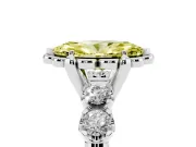 Marquise Floral Engagement Ring Setting for a Fancy Yellow Lab-Grown Diamond | Petal Frame | Sterling Silver