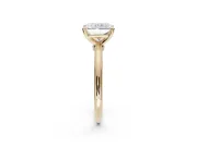 Radiant Cut Solitaire Engagement Ring Setting | Tapered Plain Band | Yellow Gold