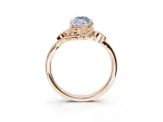 Marquise Bypass Solitaire Engagement Ring Setting for a Fancy Blue Lab-Grown Diamond | Rose Gold