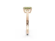 Emerald Cut Cathedral Engagement Ring Setting for a Fancy Yellow Lab-Grown Diamond | Rose Gold - Design NV-24626