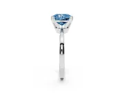 Radiant Cut Tapered Solitaire Engagement Ring Setting for a Fancy Blue Lab-Grown Diamond | Claw Prong Head | Platinum