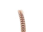 Rope Twist Contour Wedding Band | Wheat Leaf Detail | Rose Gold