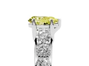 Pear-Shaped Engagement Ring Setting for a Fancy Yellow Lab-Grown Diamond | White Gold - Design NV-24645