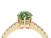 Marquise Engagement Ring Setting for a Fancy Green Lab-Grown Diamond | Yellow Gold - Design NV-24649