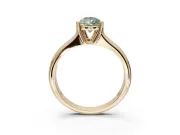 Pear-Shaped Double Claw Solitaire Engagement Ring Setting for a Fancy Green Lab-Grown Diamond | Yellow Gold
