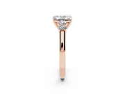 Radiant Cut Close Set Five Stone Engagement Ring Setting | Rose Gold