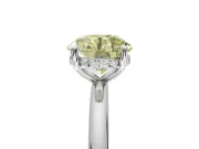 Round Hidden Halo Ring Setting for a Fancy Yellow Lab-Grown Diamond | White Gold