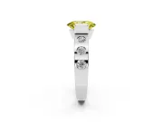 Oval Tension Style Engagement Ring Setting for a Fancy Yellow Lab-Grown Diamond | White Gold