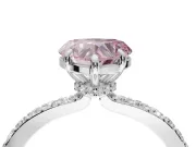 Heart-Shaped Pavé Engagement Ring Setting for a Fancy Pink Lab-Grown Diamond | Sterling Silver - Design NV-24928