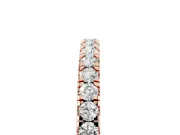 Round Diamond Slender Eternity Band Set in Rose gold with Pavé U-Prong Setting