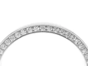 Round Diamond Pavé Channel Band Set in Silver with Smooth Profile
