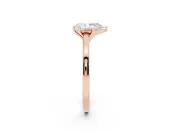 Pear-Shaped Solitaire Engagement Ring Setting | Basket Rail | Rose Gold