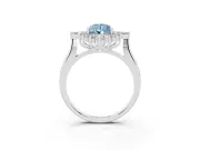 Pear-Shaped Engagement Ring Setting for a Fancy Blue Lab-Grown Diamond | Platinum - Design NV-24790