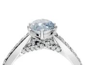 Marquise Pavé Solitaire Engagement Ring Setting for a Fancy Blue Lab-Grown Diamond | Crossover Gallery | Platinum