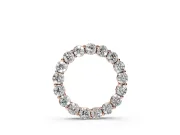 Round Lab-Grown Diamond Circle Pendant Necklace | Small Stones | Rose Gold