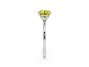 Round Engagement Ring Setting for a Fancy Yellow Lab-Grown Diamond | Sterling Silver - Design NV-24609