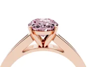 Oval Channel Set Engagement Ring Setting for a Fancy Pink Lab-Grown Diamond | Rose Gold
