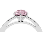 Pear-Shaped Plain Engagement Ring Setting for a Fancy Pink Lab-Grown Diamond | Platinum