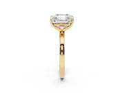 Asscher Cut and Emerald Cut Toi Moi Ring Set in Yellow gold with Prong Setting