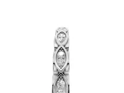 Marquise Motif Diamond Openwork Eternity Band Set in White gold with Pavé and Bezel Setting