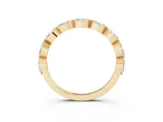Marquise Diamond Eternity Band Set in Yellow gold with Bezel Setting