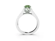 Marquise Graduated Pavé Engagement Ring Setting for a Fancy Green Lab-Grown Diamond | Platinum