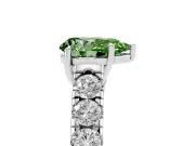 Pear-Shaped Engagement Ring Setting for a Fancy Green Lab-Grown Diamond | White Gold - Design NV-24643