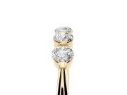 Five-Stone Round Diamond Half Eternity Bridal Band Set in Yellow gold with Prong-Set Stones