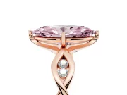 Marquise Twisted Infinity Engagement Ring Setting for a Fancy Pink Lab-Grown Diamond | Rose Gold