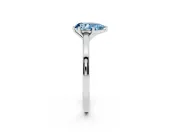 Pear-Shaped Plain Engagement Ring Setting for a Fancy Blue Lab-Grown Diamond | Platinum