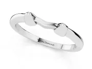 Bamboo-Inspired Plain Band Set in Platinum