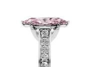 Marquise Graduated Pavé Engagement Ring Setting for a Fancy Pink Lab-Grown Diamond | Platinum