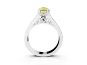 Pear-Shaped Channel Engagement Ring Setting for a Fancy Yellow Lab-Grown Diamond | Platinum - Design NV-24671