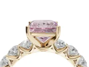 Princess Cut Engagement Ring Setting for a Fancy Pink Lab-Grown Diamond | Yellow Gold - Design NV-24455