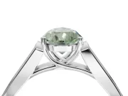 Pear-Shaped Engagement Ring Setting for a Fancy Green Lab-Grown Diamond | Sterling Silver - Design NV-24597