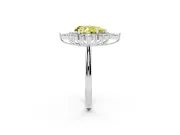 Pear-Shaped Engagement Ring Setting for a Fancy Yellow Lab-Grown Diamond | White Gold - Design NV-24790